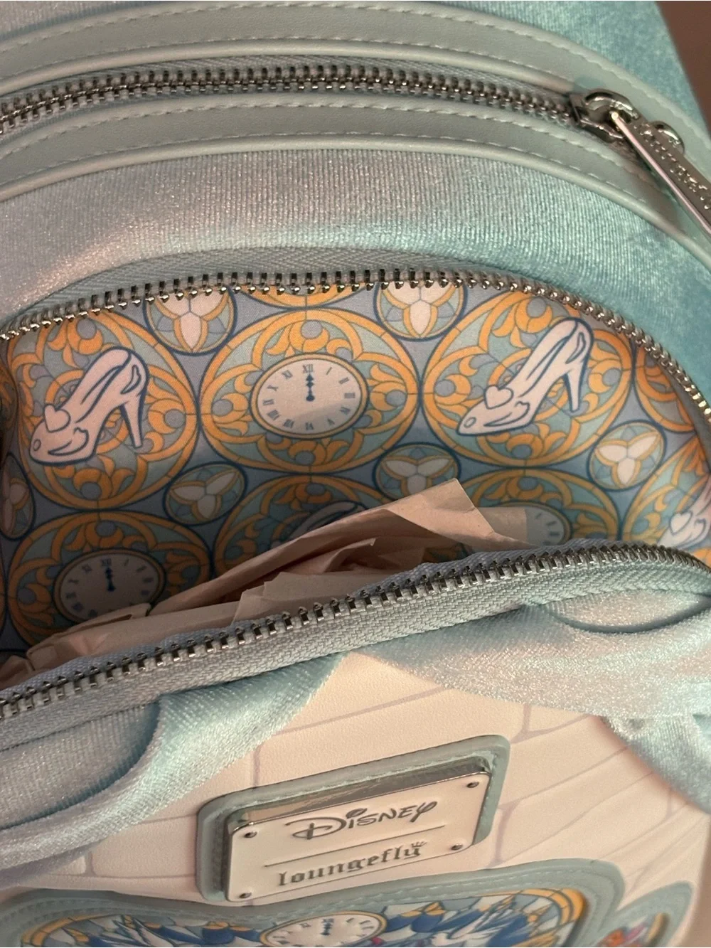 Disney Loungefly Cinderella Stained Glass Mini Backpack
